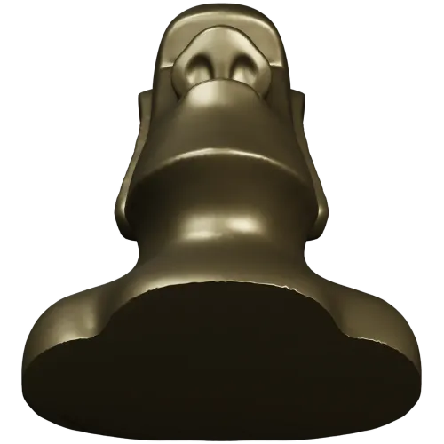 3D модель моаи - бюст в формате STL для ЧПУ