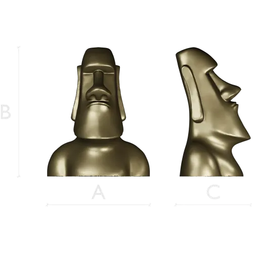 3D модель моаи - бюст в формате STL для ЧПУ