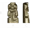 Tiki Statuette STL Model for CNC Milling