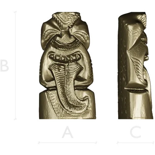 Tiki Statuette STL Model for CNC Milling