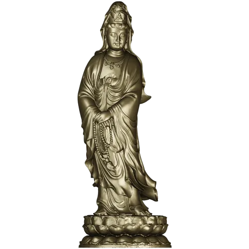 Spiritual Serenity Statue 3D STL Model for CNC