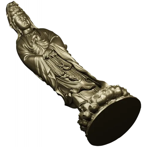 Spiritual Serenity Statue 3D STL Model for CNC