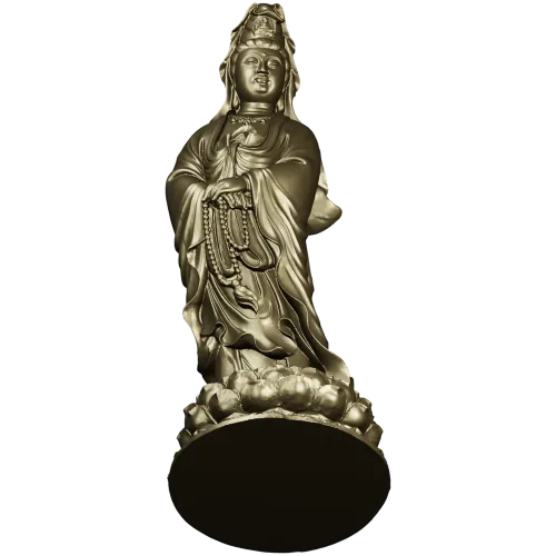 Spiritual Serenity Statue 3D STL Model for CNC