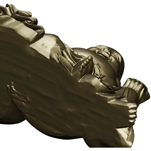 Laughing Buddha 3D Model STL for CNC Milling and Wood Carving