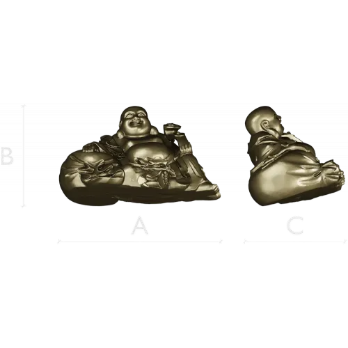 Laughing Buddha 3D Model STL for CNC Milling and Wood Carving