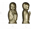 Meditative Monk Statue 3D STL Model for CNC Milling