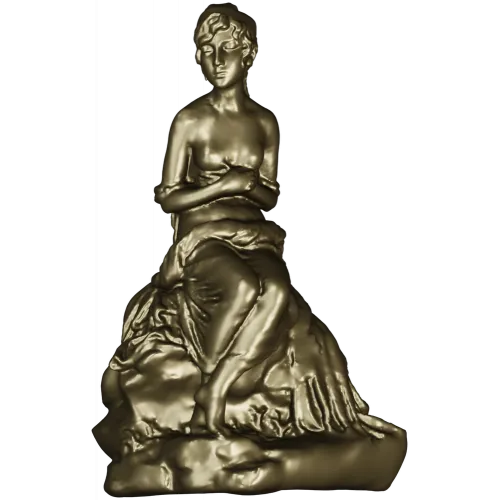Нимфа на камне - 3D модель STL для ЧПУ