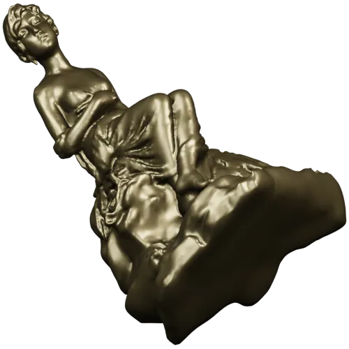 Нимфа на камне - 3D модель STL для ЧПУ