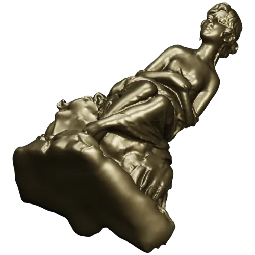 Нимфа на камне - 3D модель STL для ЧПУ