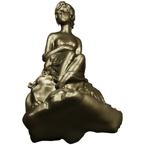 Нимфа на камне - 3D модель STL для ЧПУ