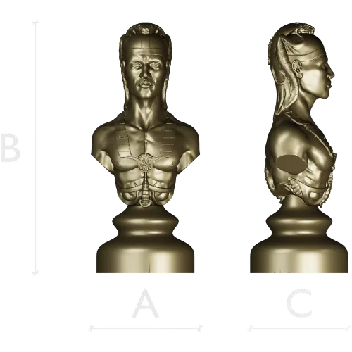3D модель "Владыка Нила" - бюст фараона в формате STL