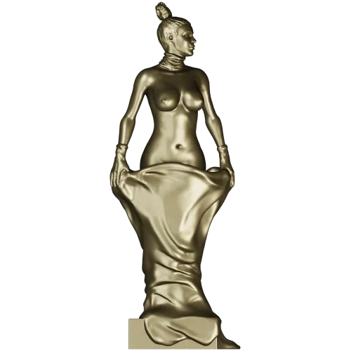 Скульптурная статуэтка женщины в драпировке - STL для ЧПУ