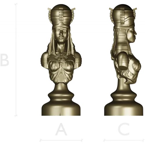 Regal Female Bust 3D Model for CNC Milling STL