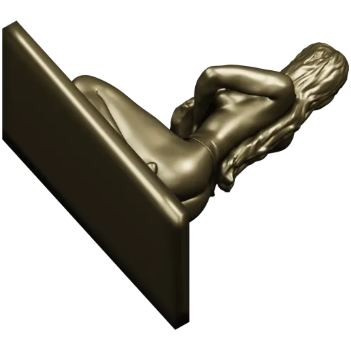 Лежащая нимфа - 3D модель в формате STL для ЧПУ