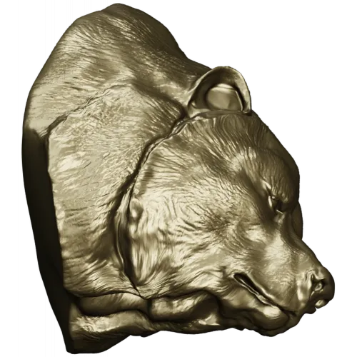 Медвежья голова - 3D модель STL для ЧПУ