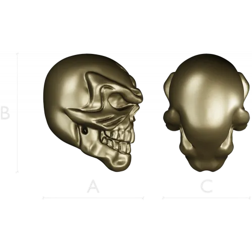 Череп-усмешка - 3D модель STL для ЧПУ