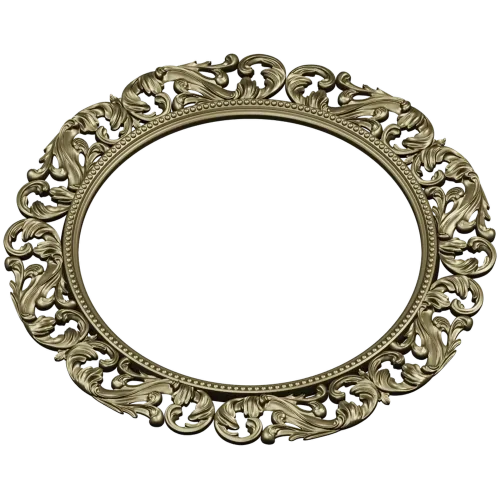Baroque Acanthus Round Frame STL 3D Model for CNC Milling