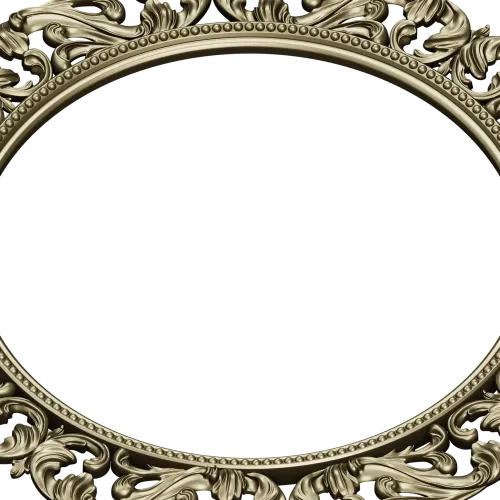Baroque Acanthus Round Frame STL 3D Model for CNC Milling