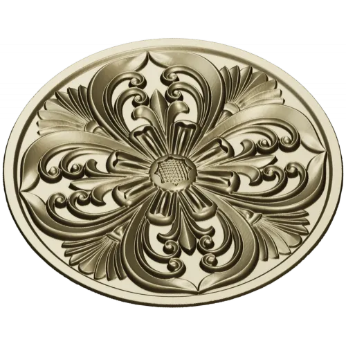 Acanthus Rosette Medallion STL for CNC