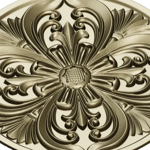 Acanthus Rosette Medallion STL for CNC