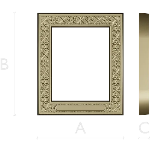 Regal Fleur Frame - ornate frame 3D model (STL) for CNC