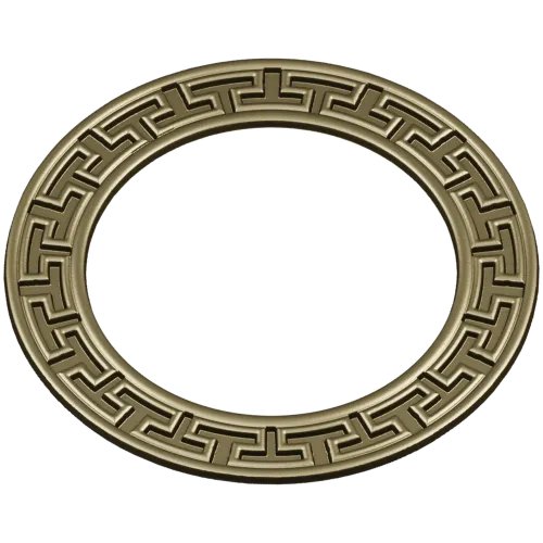 Greek-Key Round Frame - STL 3D Model for CNC Milling
