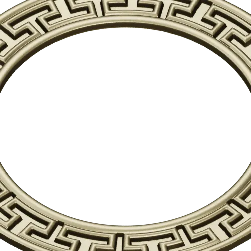 Greek-Key Round Frame - STL 3D Model for CNC Milling