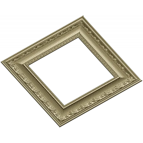 Ornate Square Frame STL - Detailed 3D Model for CNC