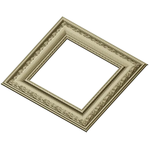 Ornate Square Frame STL - Detailed 3D Model for CNC