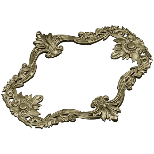 Sunflower Rococo Frame - STL 3D model for CNC milling