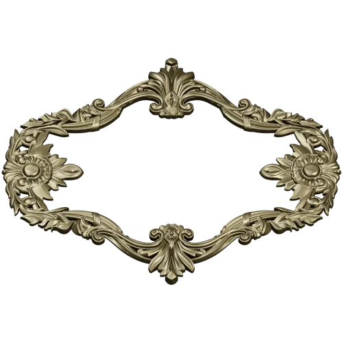 Sunflower Rococo Frame - STL 3D model for CNC milling