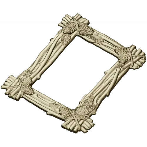 Pine Bundle Frame - STL 3D model for CNC milling