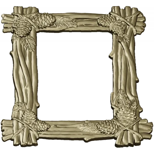Pine Bundle Frame - STL 3D model for CNC milling
