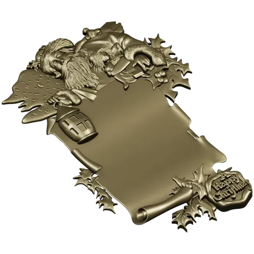 Yuletide Scrollframe - Christmas CNC STL Relief