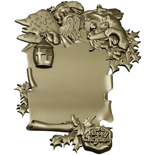 Yuletide Scrollframe - Christmas CNC STL Relief