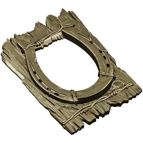 Rustic horseshoe plank frame STL for CNC milling