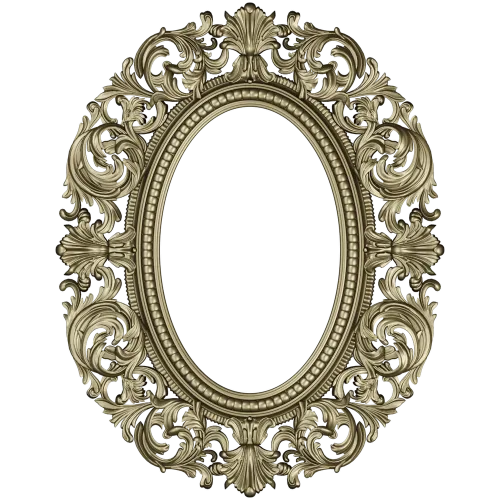 Aurelia Oval Baroque Frame - STL 3D model for CNC