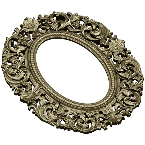Aurelia Oval Baroque Frame - STL 3D model for CNC