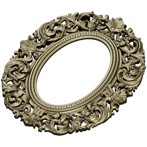 Aurelia Oval Baroque Frame - STL 3D model for CNC