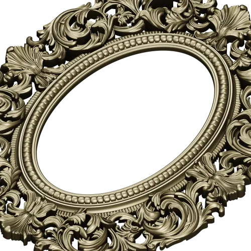 Aurelia Oval Baroque Frame - STL 3D model for CNC