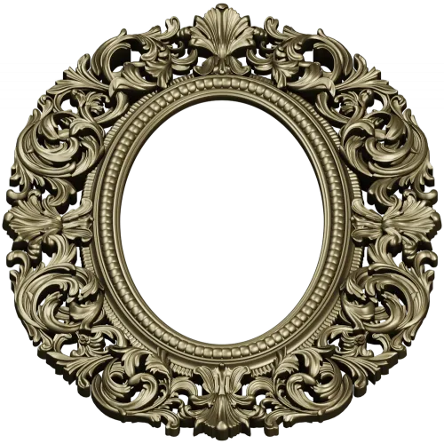 Aurelia Oval Baroque Frame - STL 3D model for CNC