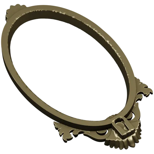 Baroque Oval Frame STL for CNC Milling