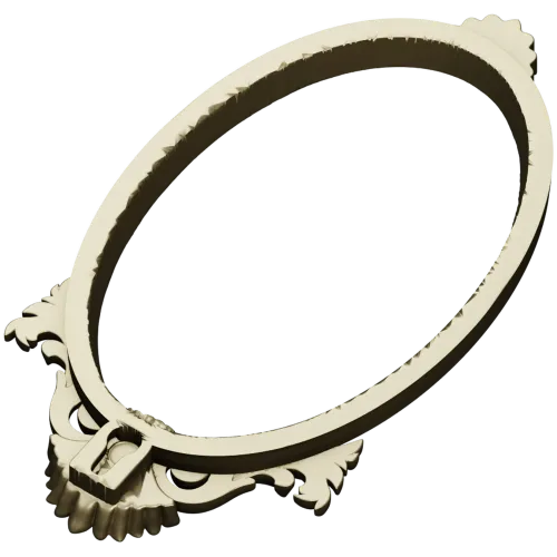 Baroque Oval Frame STL for CNC Milling