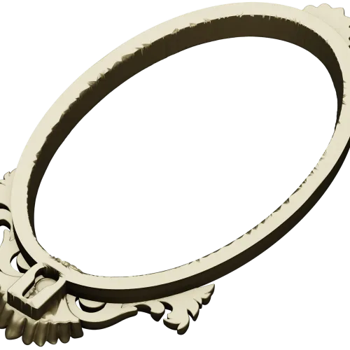 Baroque Oval Frame STL for CNC Milling