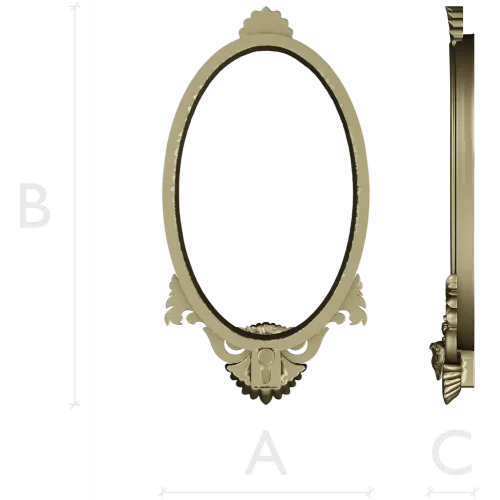 Baroque Oval Frame STL for CNC Milling
