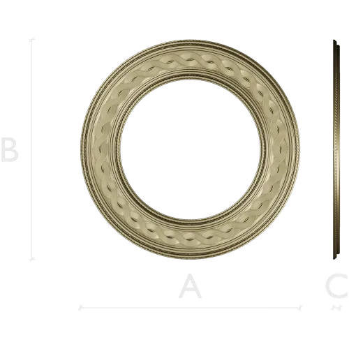 Braided Halo Round Frame - STL 3D model for CNC
