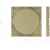 Bamboo Circle Relief Panel - STL 3D model for CNC