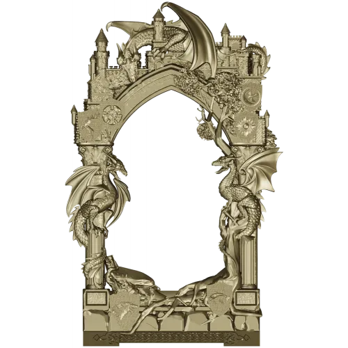 Draconic Gate archway STL for CNC