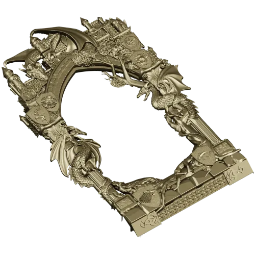 Draconic Gate archway STL for CNC