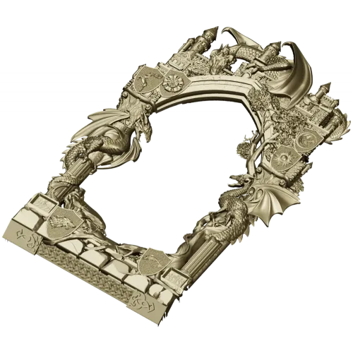 Draconic Gate archway STL for CNC
